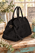 Southern Grace Black Weekender Handbag